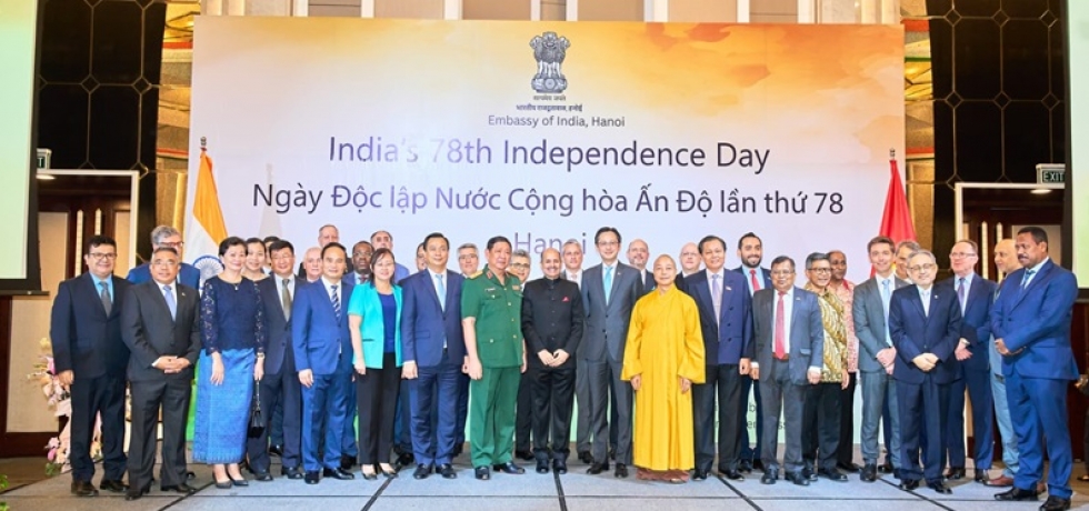 India's Independence Day Reception 2024 represented by Deputy Foreign Minister of Vietnam, Buddhist Sangha & Diplomatic Corps 